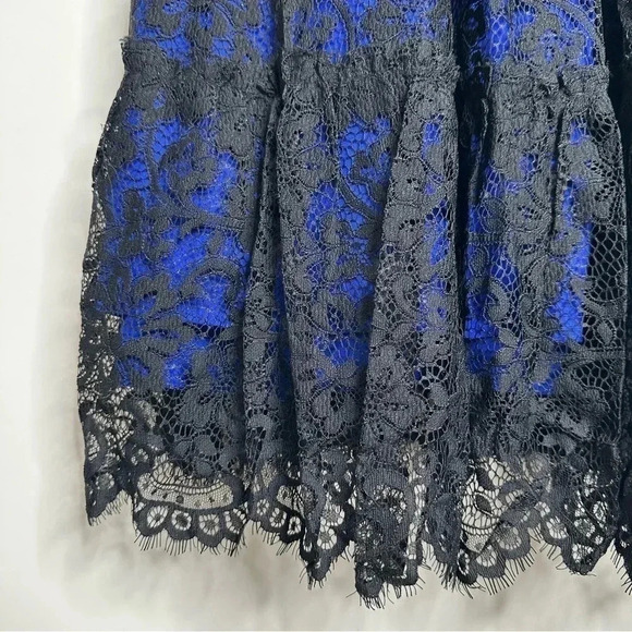 Moulinette Soeurs Anthropologie NWT Saphire Illusion Lace Overlay Dress Size 4 - Picture 9 of 14